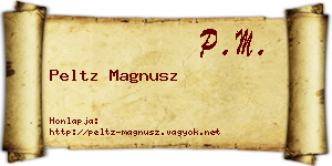 Peltz Magnusz névjegykártya